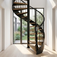 Escalier sur mesure pour appartement duplex, loft, maison, luxe léger, acier et bois intégrés, plaque d'acier rotative intérieure