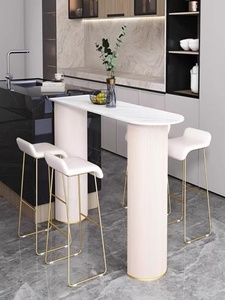 Table de bar en métal crème moderne pour le salon, <span class=keywords><strong>barre</strong></span> d'eau murale pour petit appartement, panneau d'îlot de <span class=keywords><strong>cuisine</strong></span> - Product Image 2