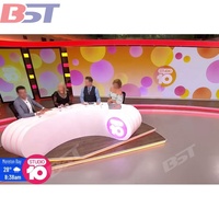 Personnaliser l'équipement de diffusion en direct lumière LED TV bureau de nouvelles en ligne en direct studio table de bureau