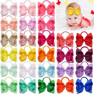 MIO 6 pouces grand arc bandeau en nylon bébé arcs pas cher élastique bébé filles bandeaux avec bowknot cheveux accessoires - Product Image 1