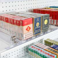 Système de séparation intelligent en plastique pour aliments, collations et boissons, fabricant sur mesure en gros, étagère à cigarettes en acrylique, pousseur