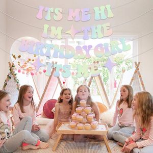 Guirnalda de <span class=keywords><strong>Feliz</strong></span> <span class=keywords><strong>Cumpleaños</strong></span> DIY para Niñas, Pancarta 'Es Mí, ¡Hola! Soy la Cumpleañera', Decoración para Fiestas de Cantantes - Product Image 4