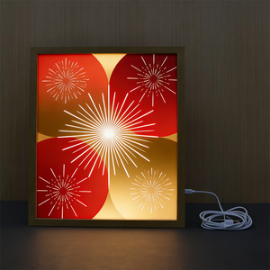Venta al por mayor de fábrica: Marco de fotos de madera luminoso creativo hecho a mano para Instax Mini, con soporte de MDF, iluminación LED, acrílico, diseño rústico ecológico. - Product Image 5