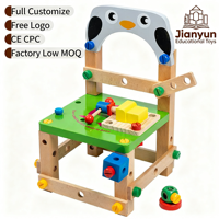 Banc d'outils pour enfants, jouet pour la maternelle et la garderie, ensemble en bois à démonter et à assembler soi-même, éducatif, vente en gros, EN71 CE OEM