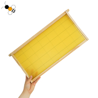 Meilleure vente de feuilles de cadre d'abeille en bois avec fondation en cire cadres de ruche d'abeille