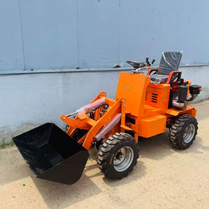 VOLNOS <span class=keywords><strong>Mini</strong></span> Wheel <span class=keywords><strong>Loader</strong></span> 4WD untuk Medan Berat Dengan Auger Stump Grinder Bucket untuk Lanskap Pertanian di Pegunungan - Product Image 1