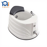 Bassin de pédicure pour salon de manucure, tout style, avec lumière LED vibrante et drainage automatique
