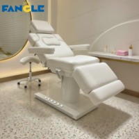 Modernes Wimpern bett Weiße Leder basis Multifunktion ales Schönheits bett Krankenhaus bett Beauty Motor Electric Facial Spa Massage bett