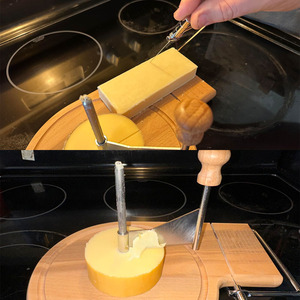 Roulette à fromage et trancheuse 2-en-1, râpe à fromage en acier inoxydable, gadget <span class=keywords><strong>de</strong></span> cuisine multifonctionnel, coupe-fromage - Product Image 5