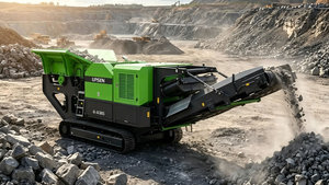 Concasseur à mâchoires mobile sur chenilles Upsen UJC805 haute capacité pour carrière avec moteur à engrenages |   Concasseur de pierres autopropulsé à haut rendement 50-150t/h - Product Image 4