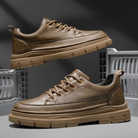Bottes de travail montantes pour hommes, style américain rétro, nouvelle collection automne, imperméables, antidérapantes, respirantes, pour la randonnée en extérieur