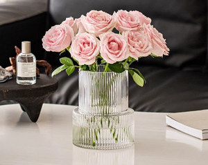 Florero <span class=keywords><strong>de</strong></span> cristal modificado para requisitos particulares cilindro elegante claro barato <span class=keywords><strong>de</strong></span> los artículos para el hogar al por - Product Image 3