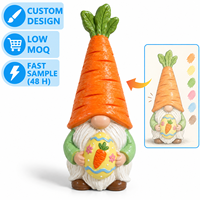 Figurine de gnome de Pâques en résine personnalisée, miniature de poussin et d'œuf, artisanat en résine, statue de personnage en résine, figurines décoratives