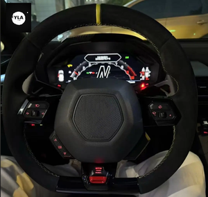 Volant de style sport en fibre de carbone YLC LED pour Lamborghini Huracan Gallardo URUS <span class=keywords><strong>Aventador</strong></span> - Product Image 1