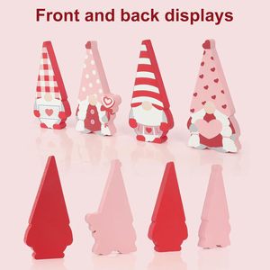 Juego de 4 duendes de madera para el Día de San Valentín, pequeños, de MDF, decoración para interiores, mesa, estante, chimenea - Product Image 3
