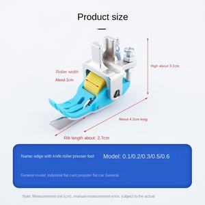 Nouveaux accessoires de couture industriels plastique plat de voiture pour plaque inférieure en téflon <span class=keywords><strong>bord</strong></span> <span class=keywords><strong>droit</strong></span> rouleau pied-de-biche couteau SP-18 presseur - Product Image 3