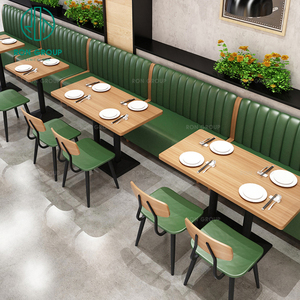 Cadena comercial Restaurantes Suministros de muebles Comida rápida Marco de metal Mesa y sillas para restaurante bar Café Cafetería - Product Image 2