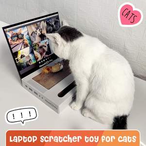 Chat Scratcher Ordinateur Portable avec Fluffy 'Mouse' Jouets Interactifs Pet Scratching - Product Image 2