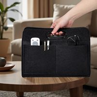 Panier à magazines pliable en feutre pour rangement, organiseur de magazines, journaux, dossiers, ordinateur portable avec 4 poches pour la maison et le bureau