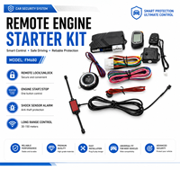 Système de sécurité automobile professionnel FM680, démarrage du moteur par bouton-poussoir, télécommande LCD, démarrage sans clé, antivol, verrouillage centralisé des portes, alarme