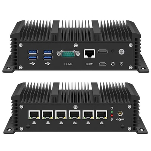 Tường lửa opnsense công nghiệp <span class=keywords><strong>Mini</strong></span> PC thiết bị 6x2.5g Lan I225 lõi I3-7100U 8145u I5-8260U kép RS232 Com 4G không quạt máy tính 8G - Product Image 1