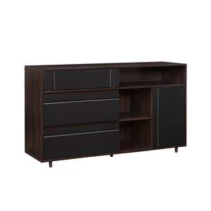 DB Contemporary Dark Espresso/Dark Espresso Solid Black <b>Open</b> <b>Storage</b> Door Sideboard TV Stands - Product Image 1