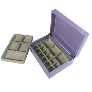 Boîte en bois personnalisable Boîte en bois de luxe fabriquée à la main en bois avec cloisons intérieures - Product Image 1