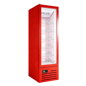 Réfrigérateur à boissons vertical à porte vitrée simple, design couleur macaron, pour supermarché - Product Image 3