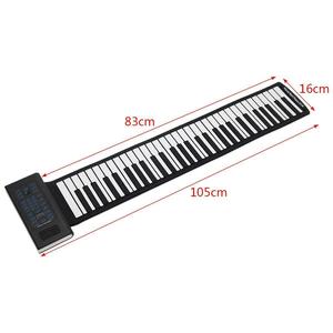 Roll Up Piano 61 Key Rechargeable Silicone Electronic Keyboard With <b>Speaker</b> And Sustain Pedal - Product Image 4