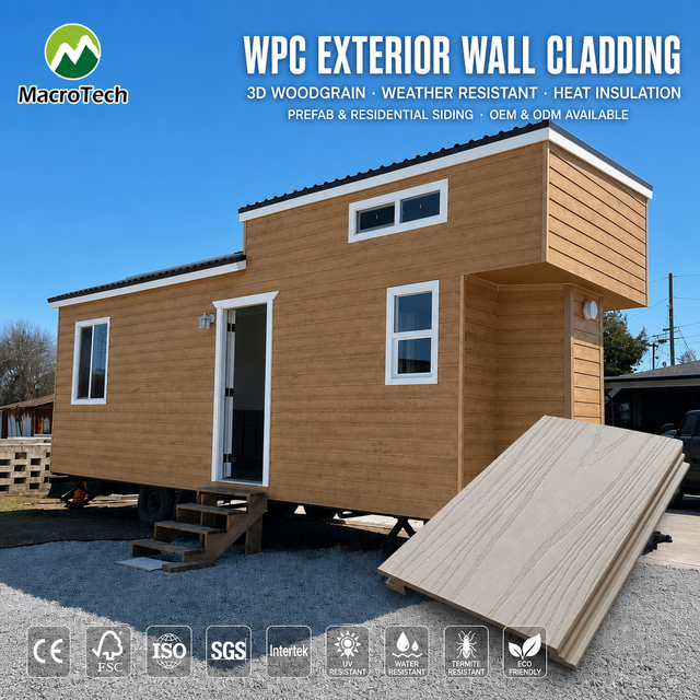 Modern Waterproof WPC Wall Cladding Panels for Outdoor & Indoor Use 3D Decorative Design Household