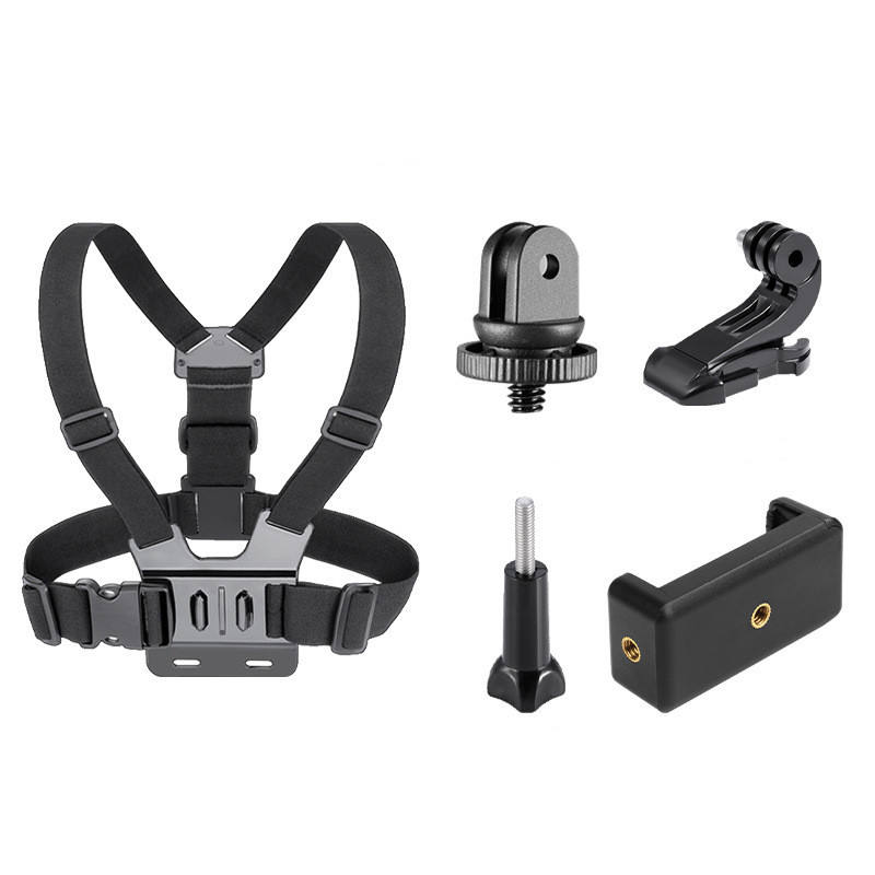 HONGDAK Kit Chest Mount Strap Harness Adapter 5 in 1 Action Camera Accessories for gopro DJ-I Insta360