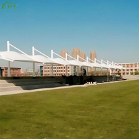 Membrane en tissu PTFE écologique Lyfe pour structures de toiture modernes de parcs et stades, solutions d'ombrage en bâche en rouleau, architecturales