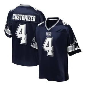 Camisa de futebol americano 2023-2024 de malha 5xl para Cowboys com design personalizado de fábrica