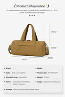 Sac de sport Oxford personnalisé avec fermeture éclair, grande capacité, imperméable, sac de voyage à bandoulière unisexe, bagage d'affaires