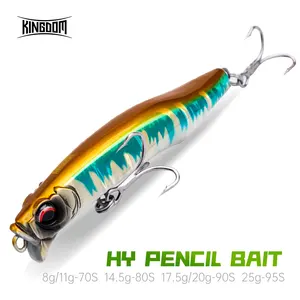 王国高品质铅笔鱼饵下沉长铸硬塑料铅笔鱼饵80毫米/90毫米/95毫米鱼饵出售