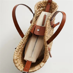 Briefflecken Strohbeutel Helldamen Luxus Taschen Luxushandtaschen Beliebt <span class=keywords><strong>Makrame</strong></span> Kupplungsbeutel maglia Tote da spiaggia - Product Image 3