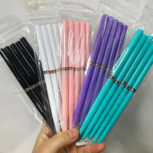 ปากกาเพ้นท์เล็บสีชมพู/ดำ 5/10 ชิ้น แปรงเพ้นท์ลายเส้นบางเฉียบ ขนาด 4/8/12/20/25 มม. อุปกรณ์วาดเส้นสำหรับมืออาชีพ - Product Image 6