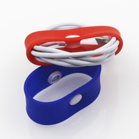 Organisateur de câbles en silicone super résistant, réutilisable, avec logo imprimé personnalisé, étanche, pour la gestion des câbles, fixation par attaches