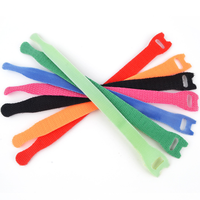 Sangles de fixation auto-agrippantes écologiques avec logo imprimé, réglables, pour câbles, 100 % nylon