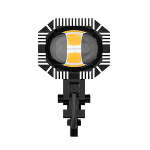 Lâmpada LED offroad para motocicletas, mini luz de trabalho para SUV, ATV, UTV, projetor de lentes de luz de trabalho em cores duplas, luz de neblina, luz de neblina, ideal para dirigir offroad