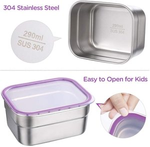 Trẻ mới biết đi trẻ em người lớn thực phẩm ăn nhẹ trường ăn trưa container 5-ngăn thép không gỉ Bento Hộp Ăn Trưa leakproof trẻ em - Product Image 2