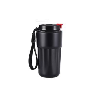 Nouvelle tasse isotherme en acier inoxydable à double paroi de 16 oz avec poignée et couvercle, tasse à vide anti-fuite pour café froid - Product Image 3