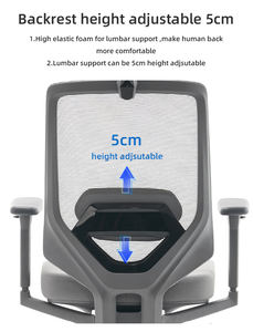 كرسي مكتب تنفيذي فاخر مريح بظهر مرتفع مع مسند ذراع قابل للتعديل ومقعد دوار ومسند رأس - Product Image 5