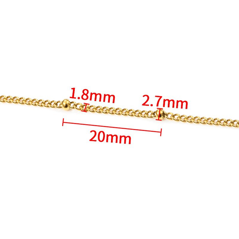 Vacuum gold 1.8mm beads 2.8mm
