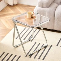 Table basse pliable de style européen durable, en fer, portable, petite, moderne, élégante, meubles de salon, luxe léger, décontractée