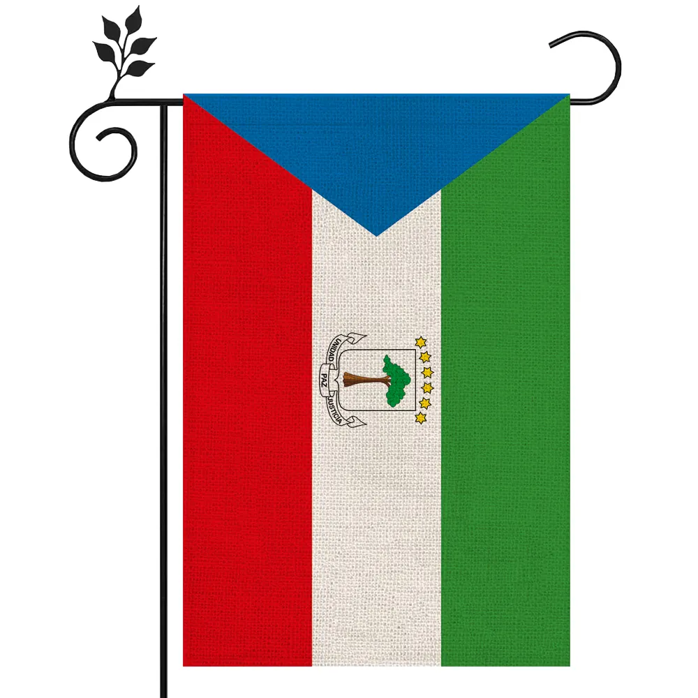 Equatorial Guinea Flag Outdoor High-quality Linen Material 12*18In More Styles For You To Choose From