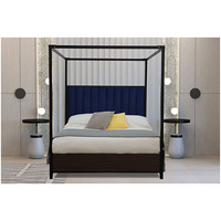 BELGRAVIA Cadre de lit pouf postal en métal contemporain tailles king queen simple usage domestique rangement sous le lit chambre en acier moderne