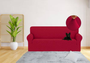 आधुनिक 3-सीट बर्गुंडी खिंचाव जैक्वार्ड एंटी-स्लिप सोफा कवर हाई-ग्रेड पॉलिएस्टर कपड़े फैशनेबल सुरक्षात्मक सजावट ठोस - Product Image 6