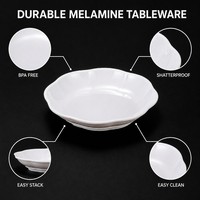 Plat de service hexagonal en mélamine robuste