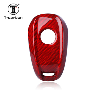 Étui à clés de voiture en fibre de carbone T-carbon Fit <span class=keywords><strong>Romeo</strong></span> Key Cover Auto Interior Accessories Key Case Pièce décorée Ventes d'usine - Product Image 4